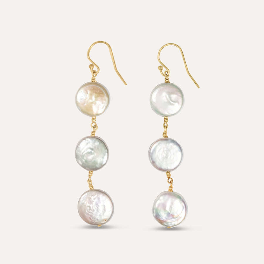 Dreams Pearl Coin Earrings