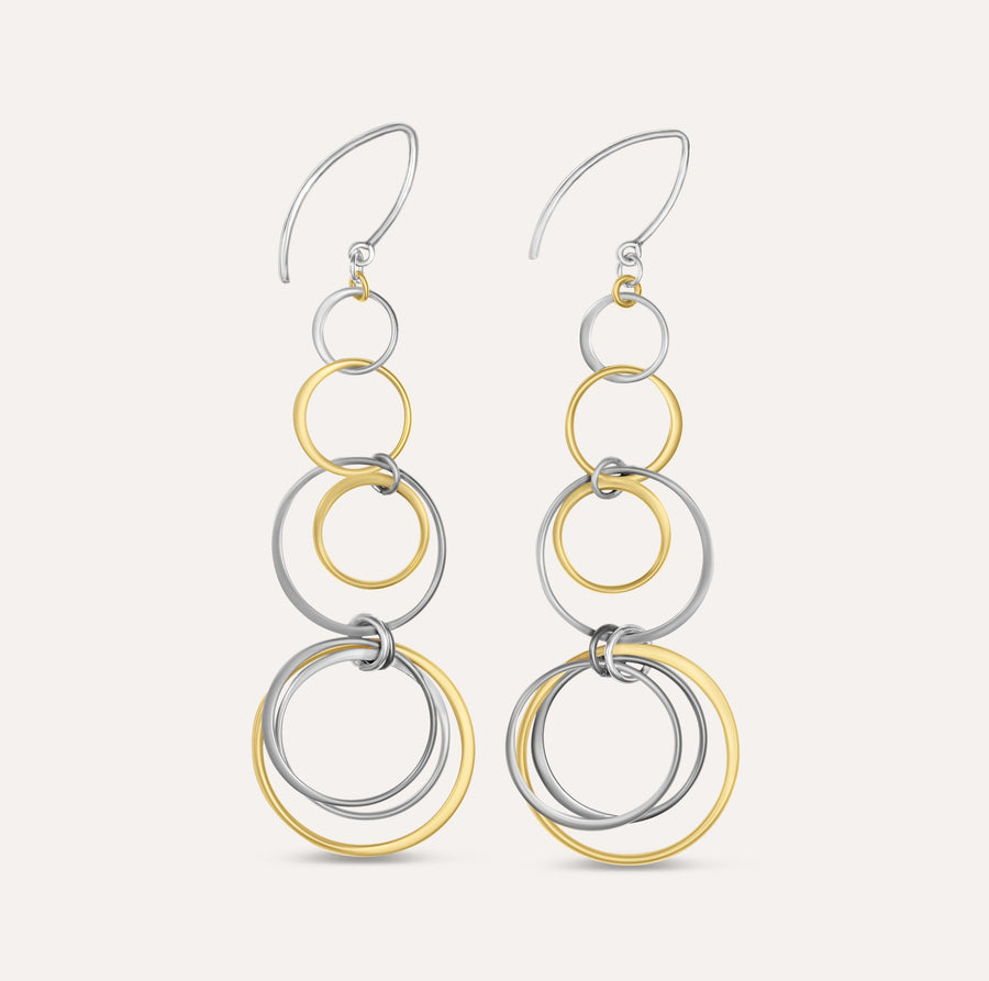 In Circles Mixed Metal Earrings