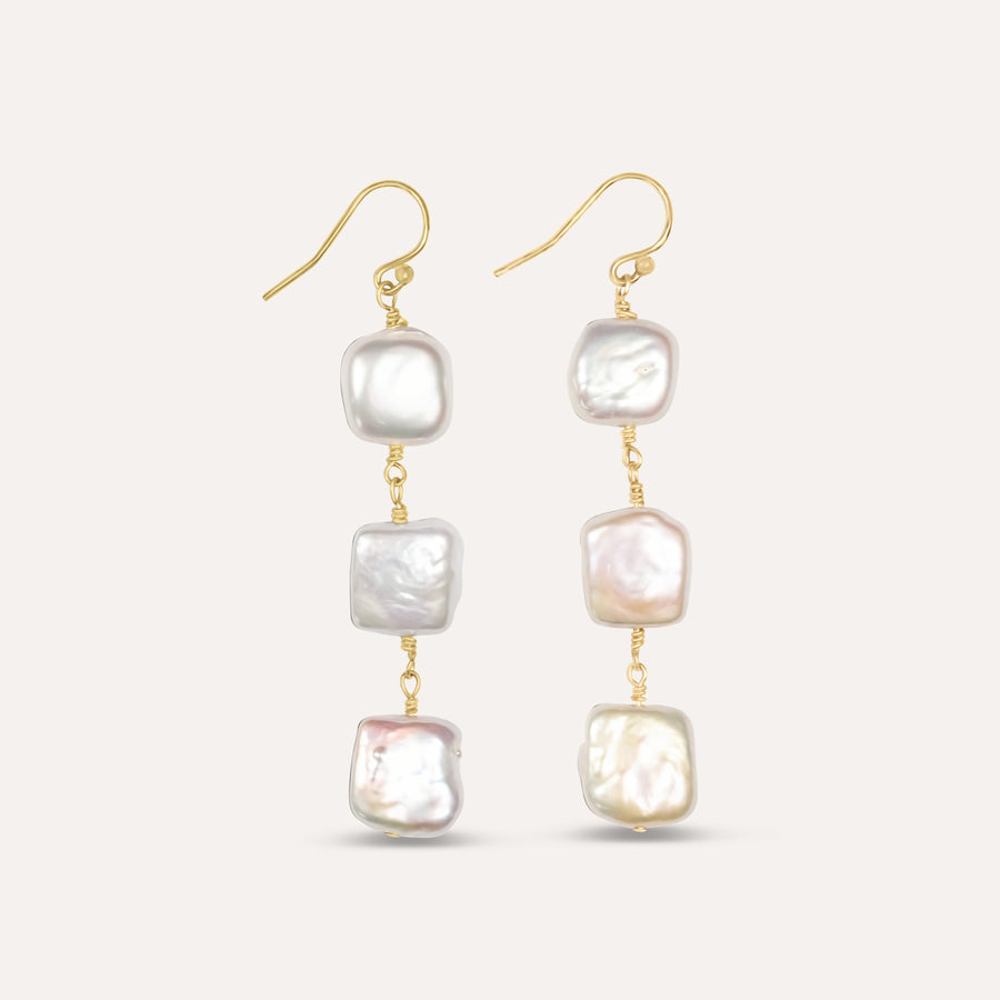 Can't Wait Cushion Pearl Earrings