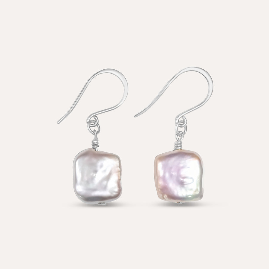 Cushion Pearl Earrings