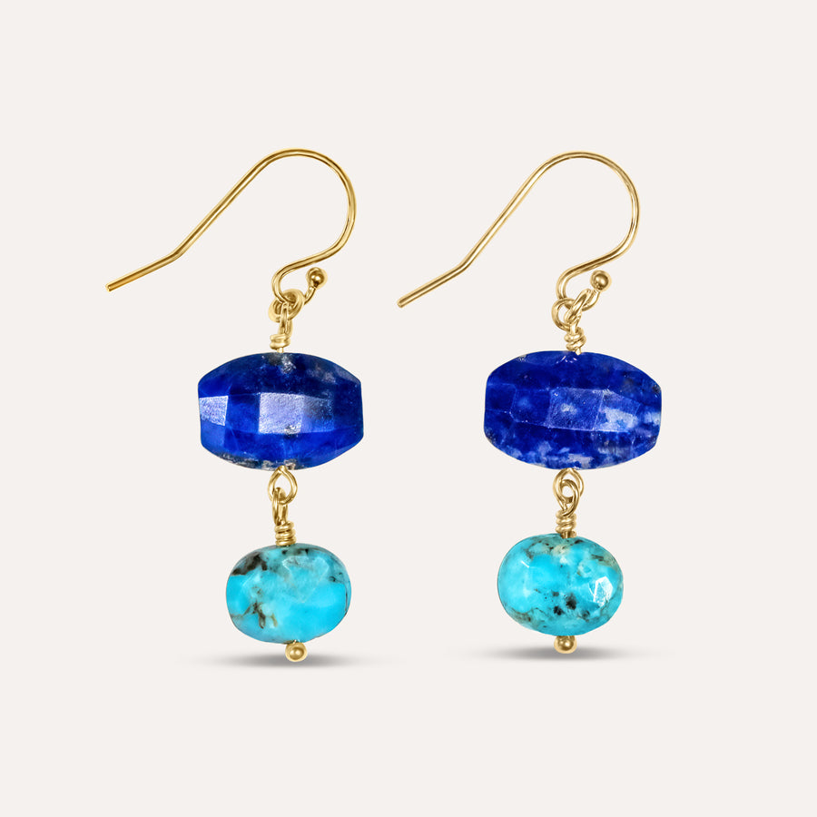 Lapis Loves Turquoise Earrings