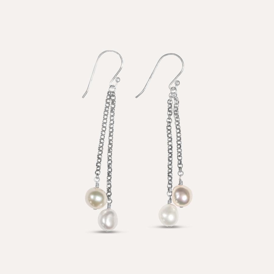 Perfect Pairs Floating Pearl Earrings