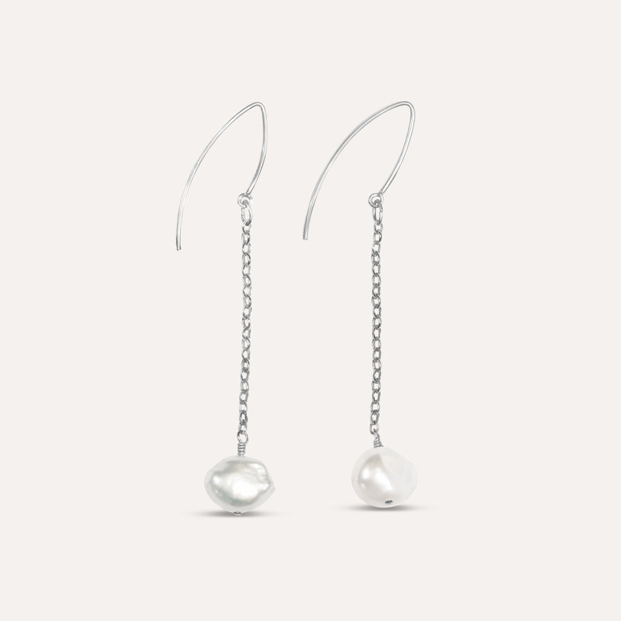 Marquis Floating Baroque Pearl Earrings