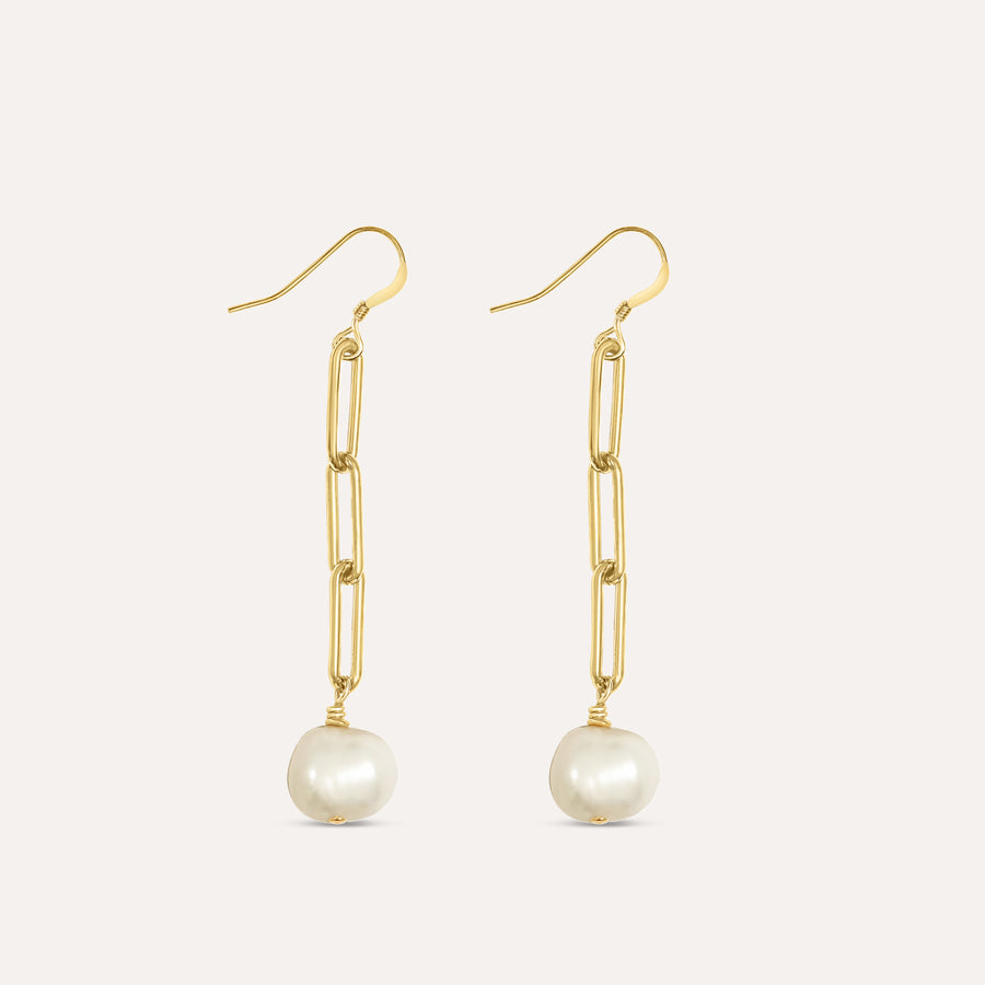 Floating Baroque Pearl Earrings