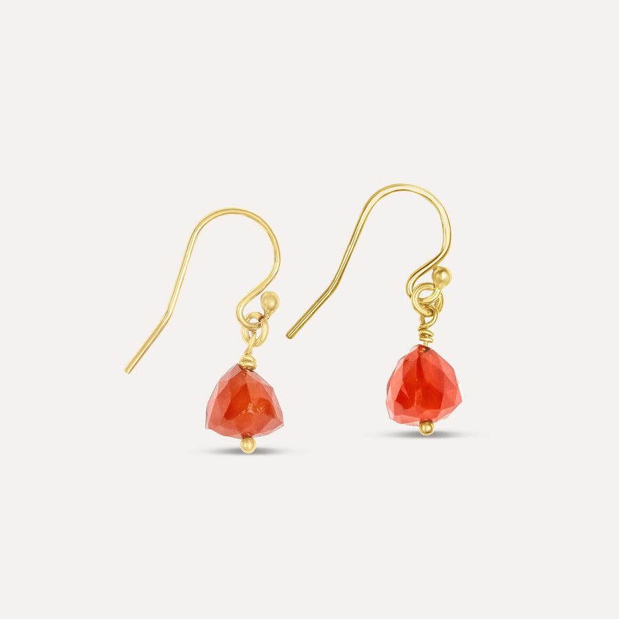Carnelian Trillion Earrings