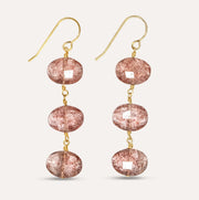 Stand Out Strawberry Quartz Earrings