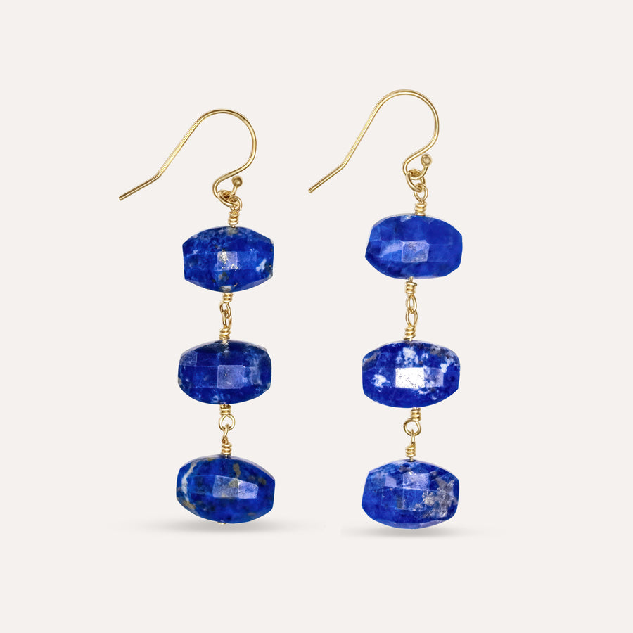 Magic of Lapis Lazuli Cascade Earrings