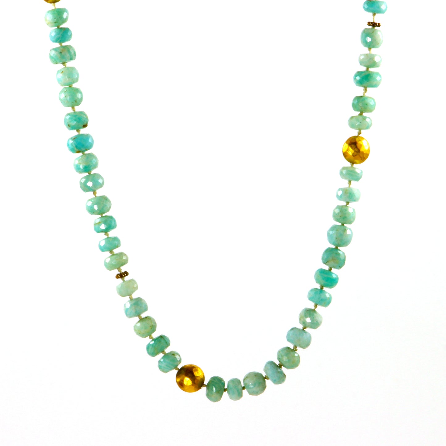 Smeralda Long Hand-knotted Amazonite Necklace