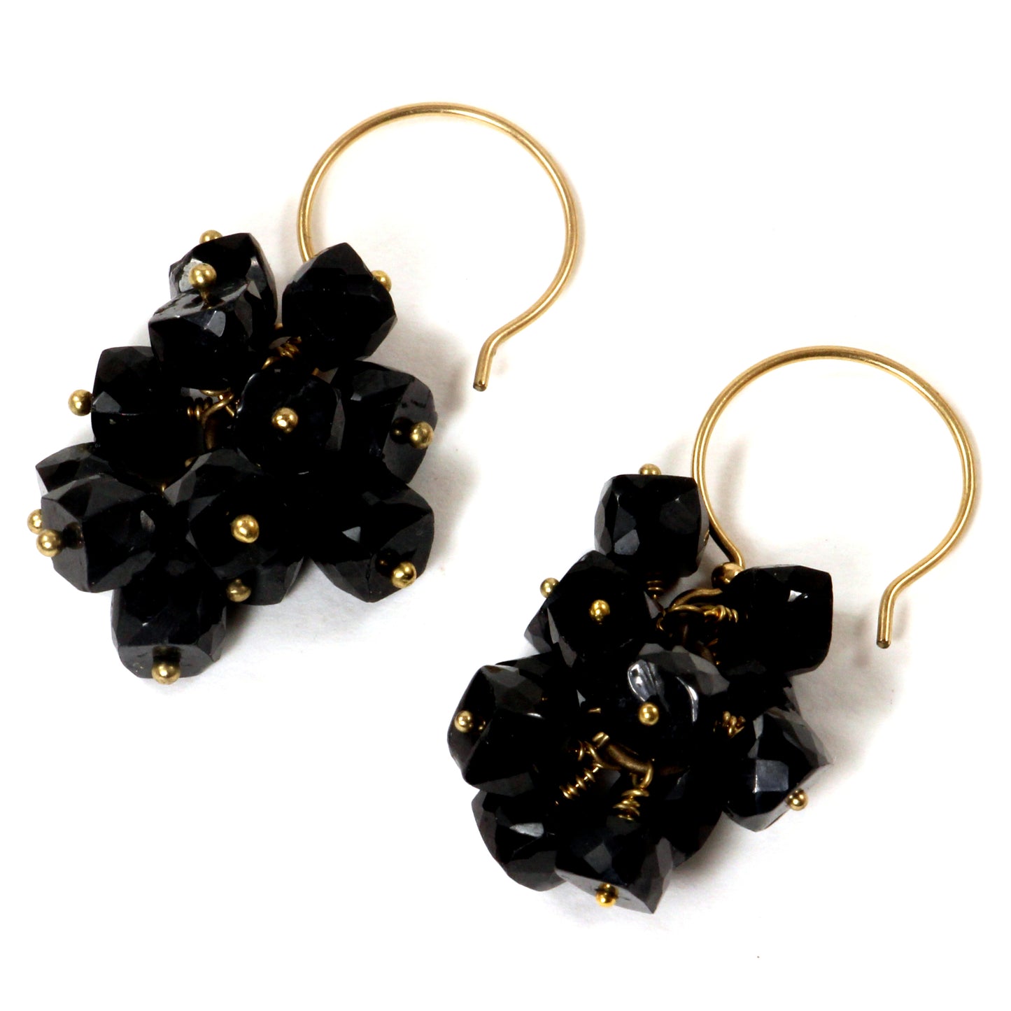 So Glam Black Spinel Cluster Earrings