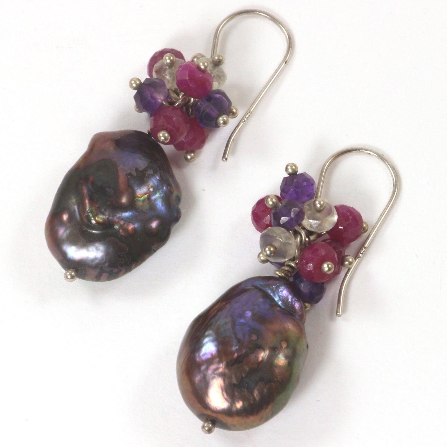 Utterly Violet Ultra Baroque Pearl Earrings