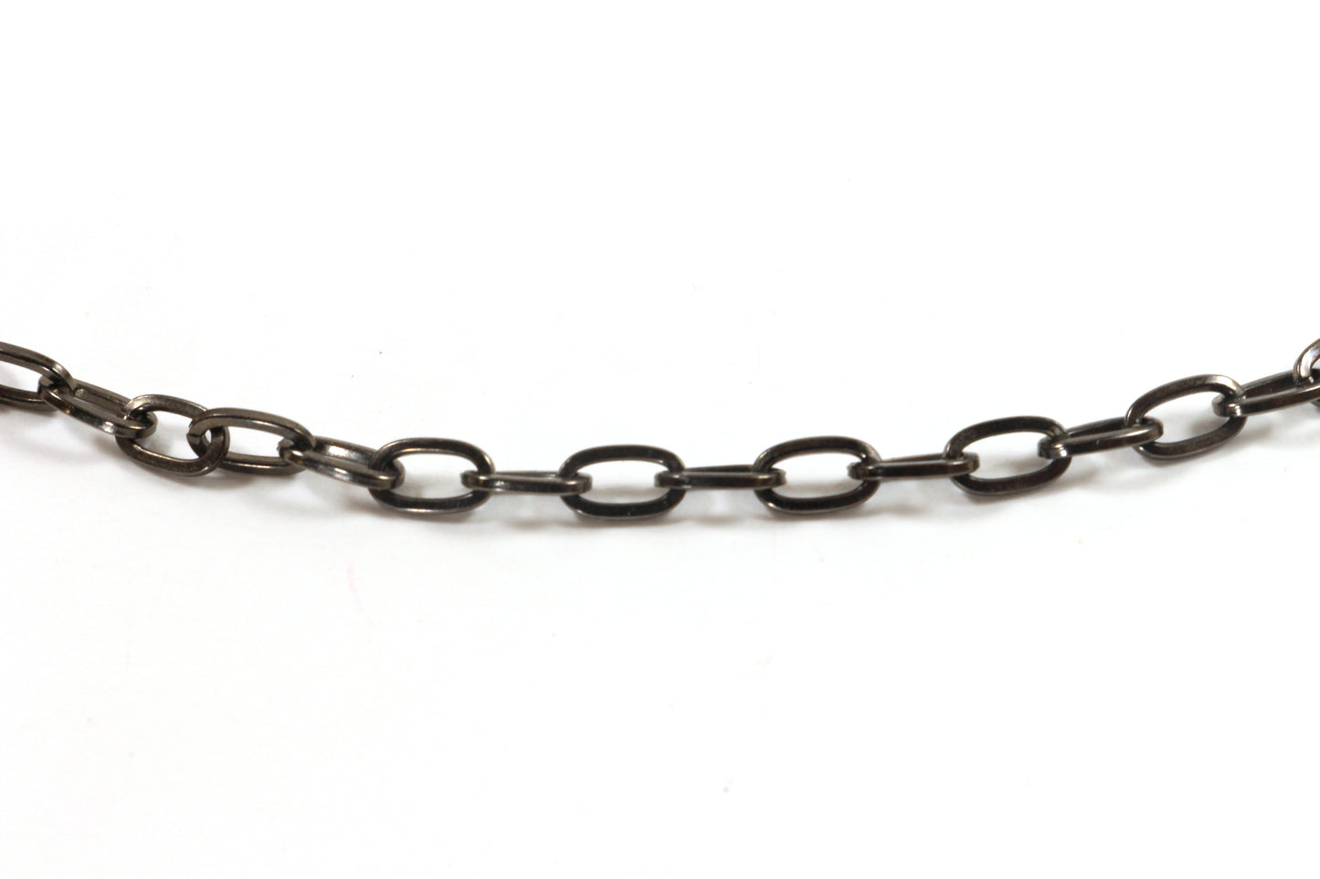 Edgy Black Finish Chain Necklace