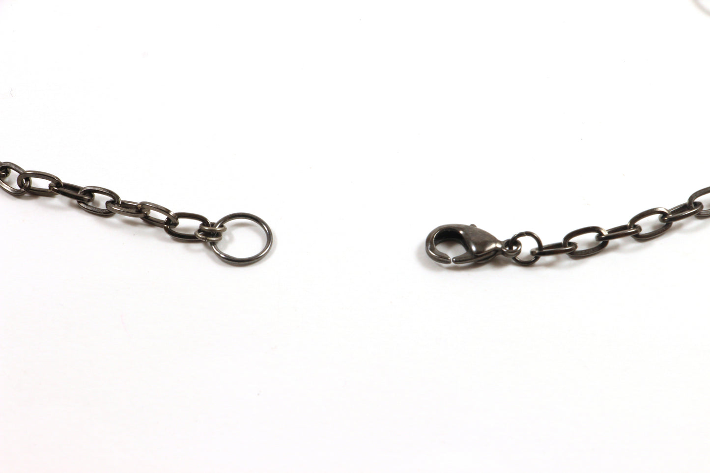 Edgy Black Finish Chain Necklace